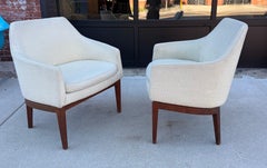 Klassisches Paar modernistischer Club- bzw. Loungesessel von Jens Risom, um 1950, 1960er Jahre