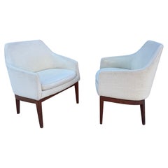 Classic Pair of Modernist Club ./ Lounge Chairs by Jens Risom, C. 1950's, 60s