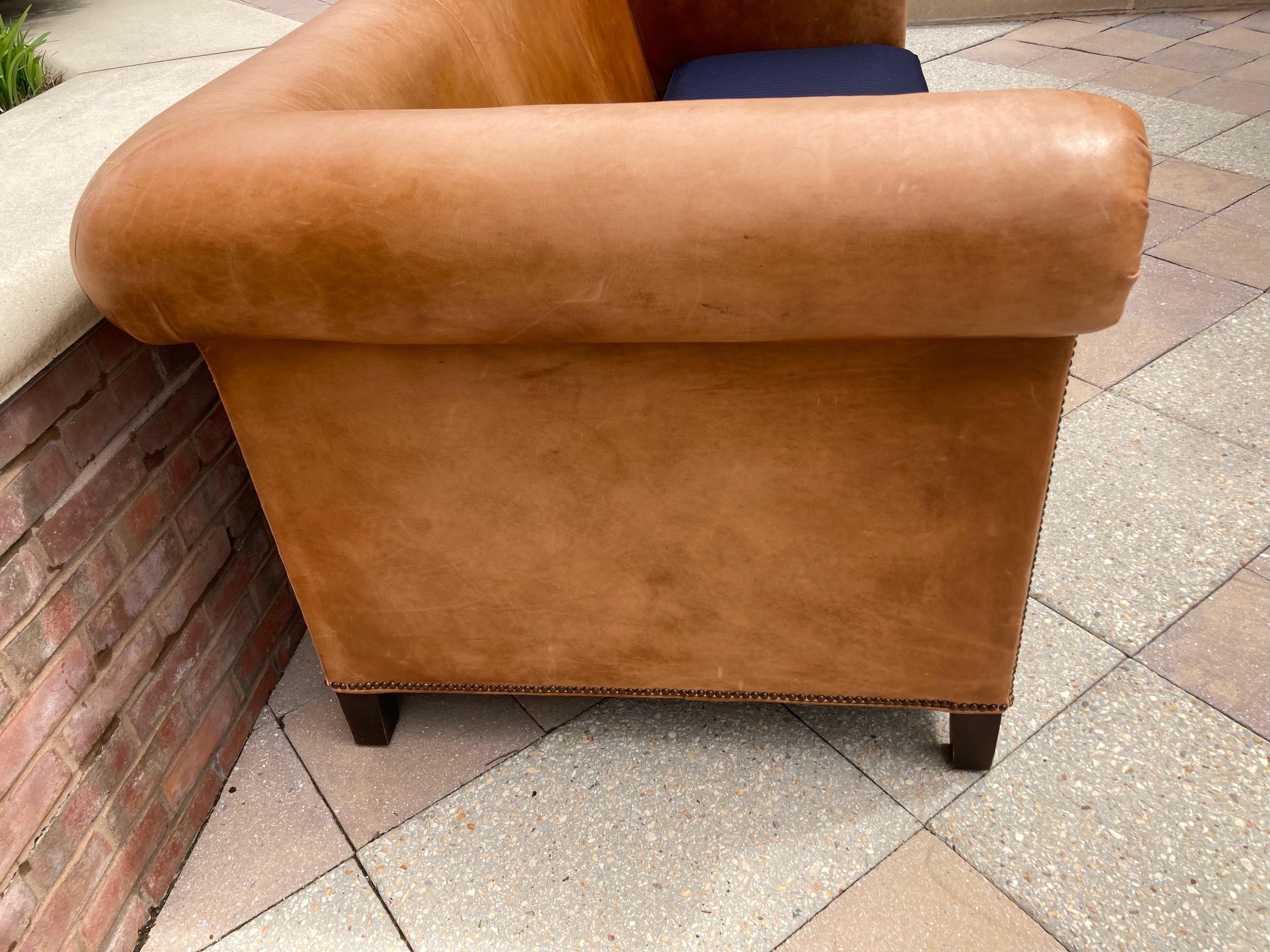Classic Pair of Ralph Lauren Chesterfield Style Brompton Supple Leather Sofas 2
