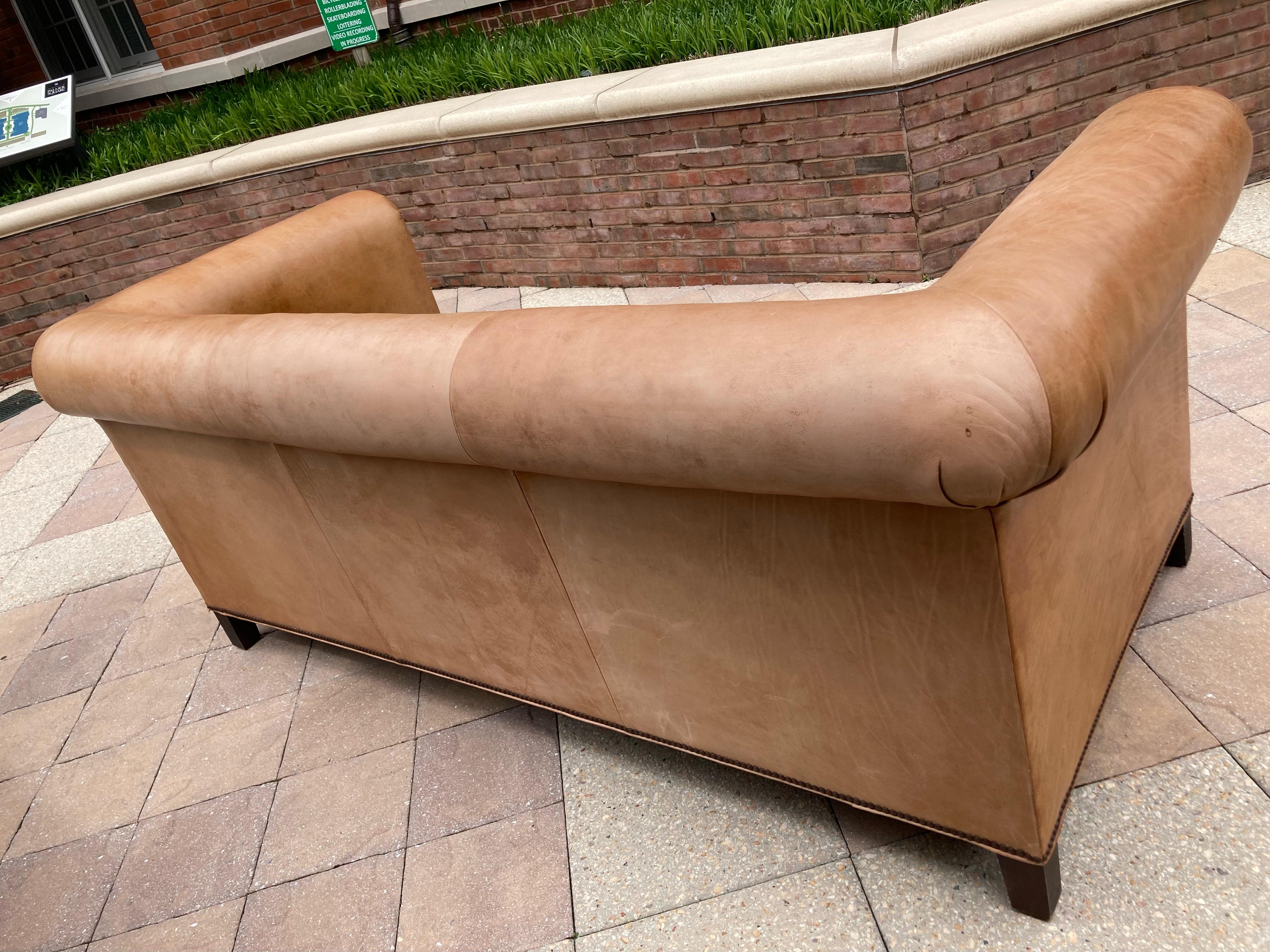 American Classic Pair of Ralph Lauren Chesterfield Style Brompton Supple Leather Sofas