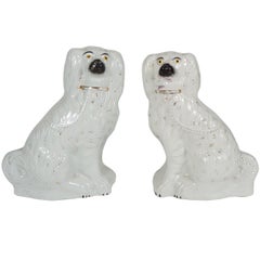 Classic Pair of Similar Staffordshire Porcelain Spaniels