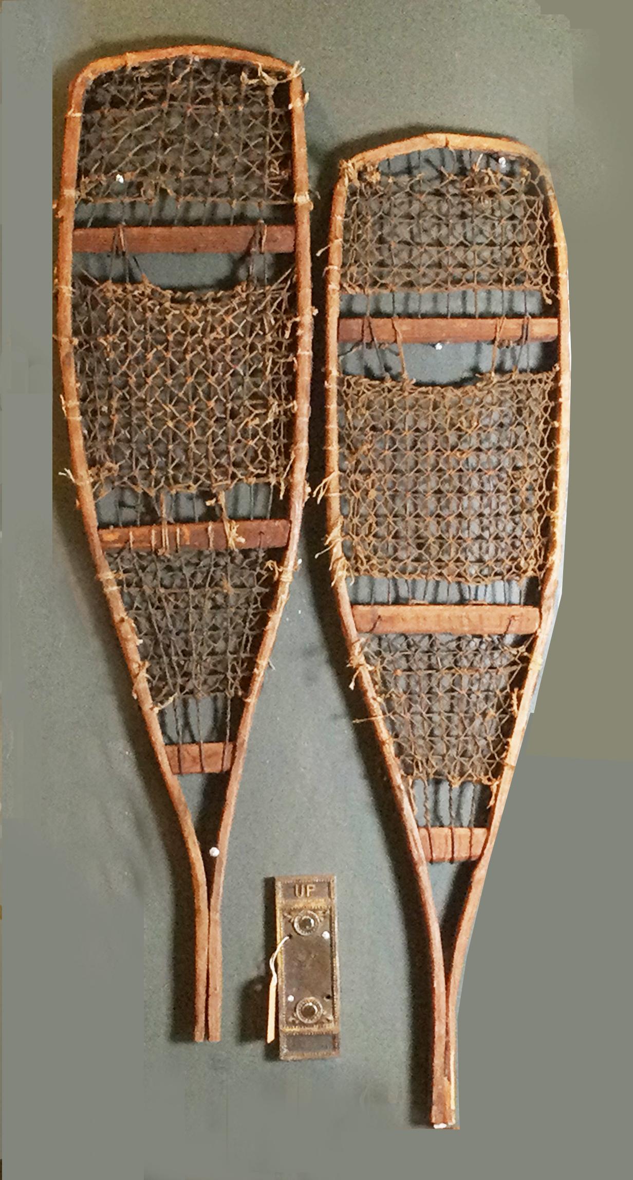 20th Century Classic Pair of Vintage Snowshoes For Sale