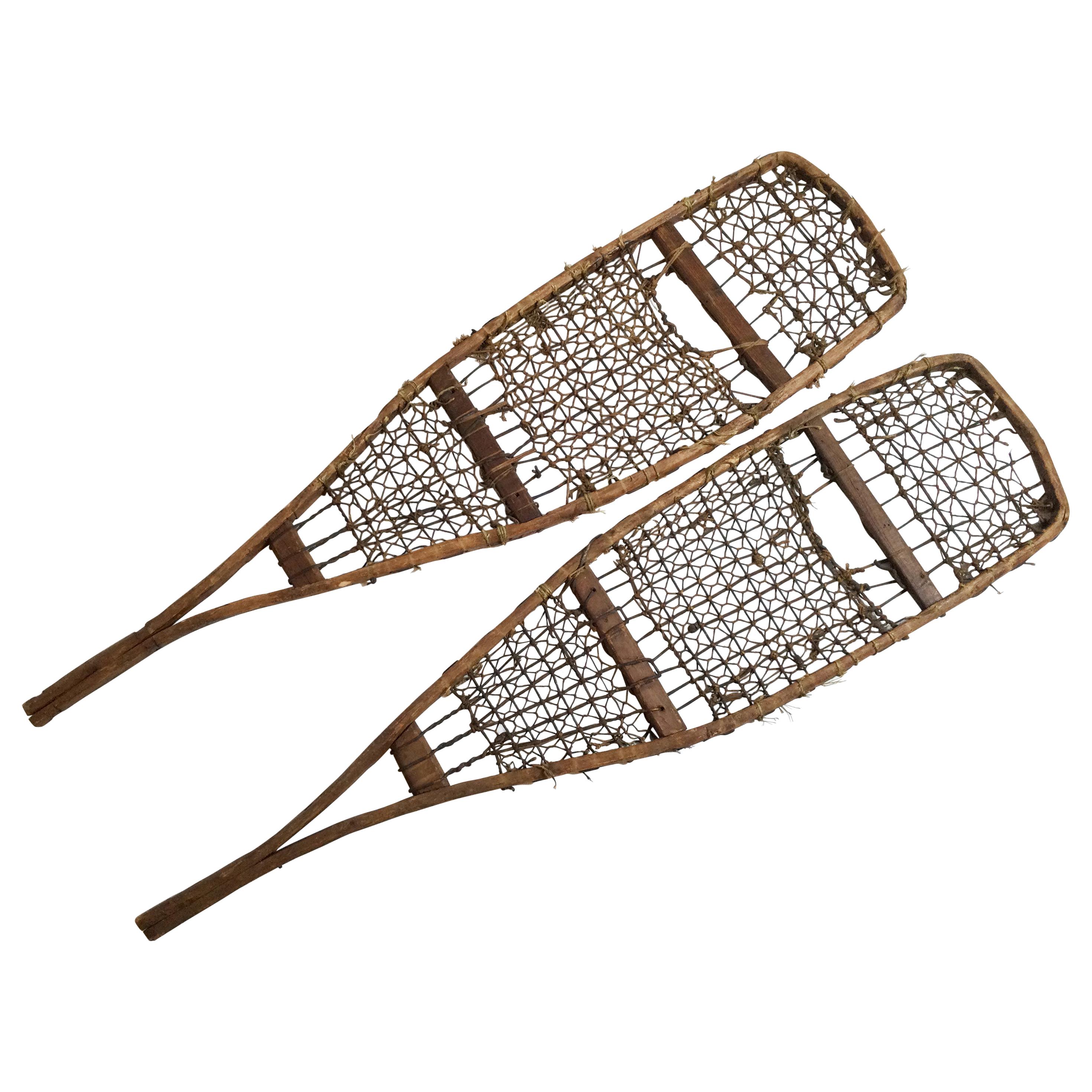 Classic Pair of Vintage Snowshoes For Sale