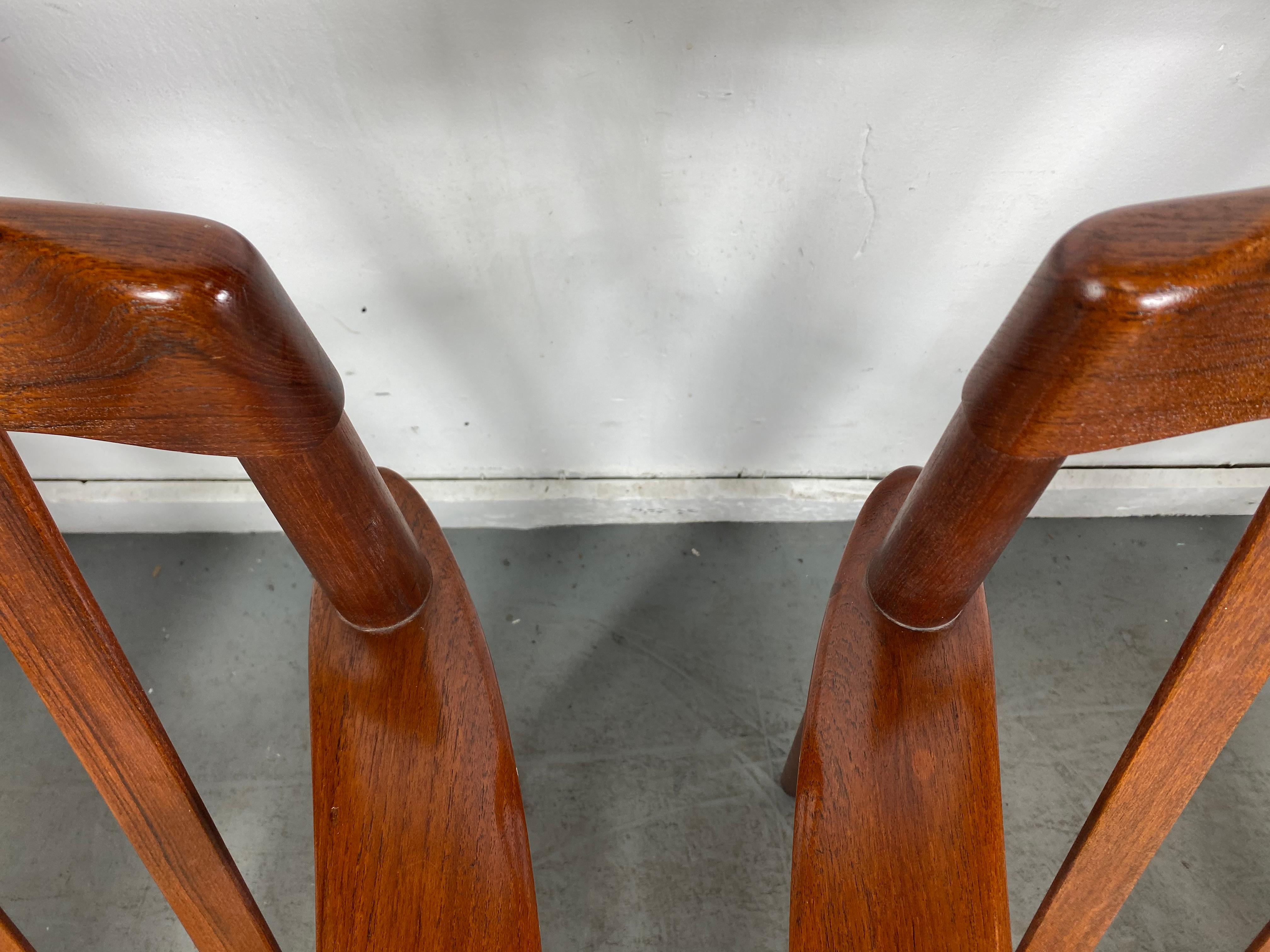 Classic Pair Teak Easy Chairs Designed by Grete Jalk, Made in Denmark 4