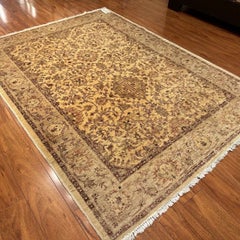 Classic Pakistani Hand-Knotted Sultanabad Wool Area Rug 5x7