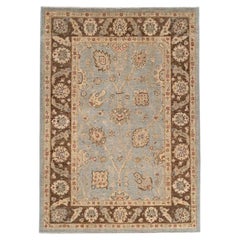 Classic Pakistani Hand-Knotted Sultanabad Wool Area Rug 5x7