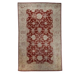 Classic Pakistani Hand-Knotted Sultanabad Wool Area Rug 7x11