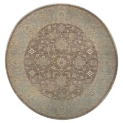 Classic Pakistani Hand-Knotted Sultanabad Wool Round Rug 8x8