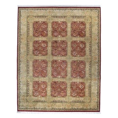 Classic Pakistani Hand-Knotted Tabriz Garden Wool Rug 9x12