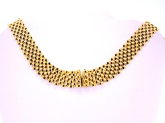 Classic Panther Collar 14 Karat Yellow Gold Necklace 62 Grams