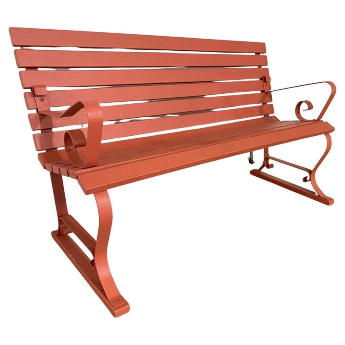 19th Century Classic Park Bench for the Garden For Sale