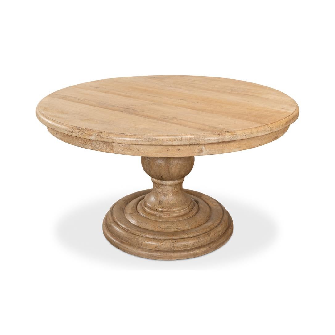 Wood Classic Pedestal Dining Table For Sale