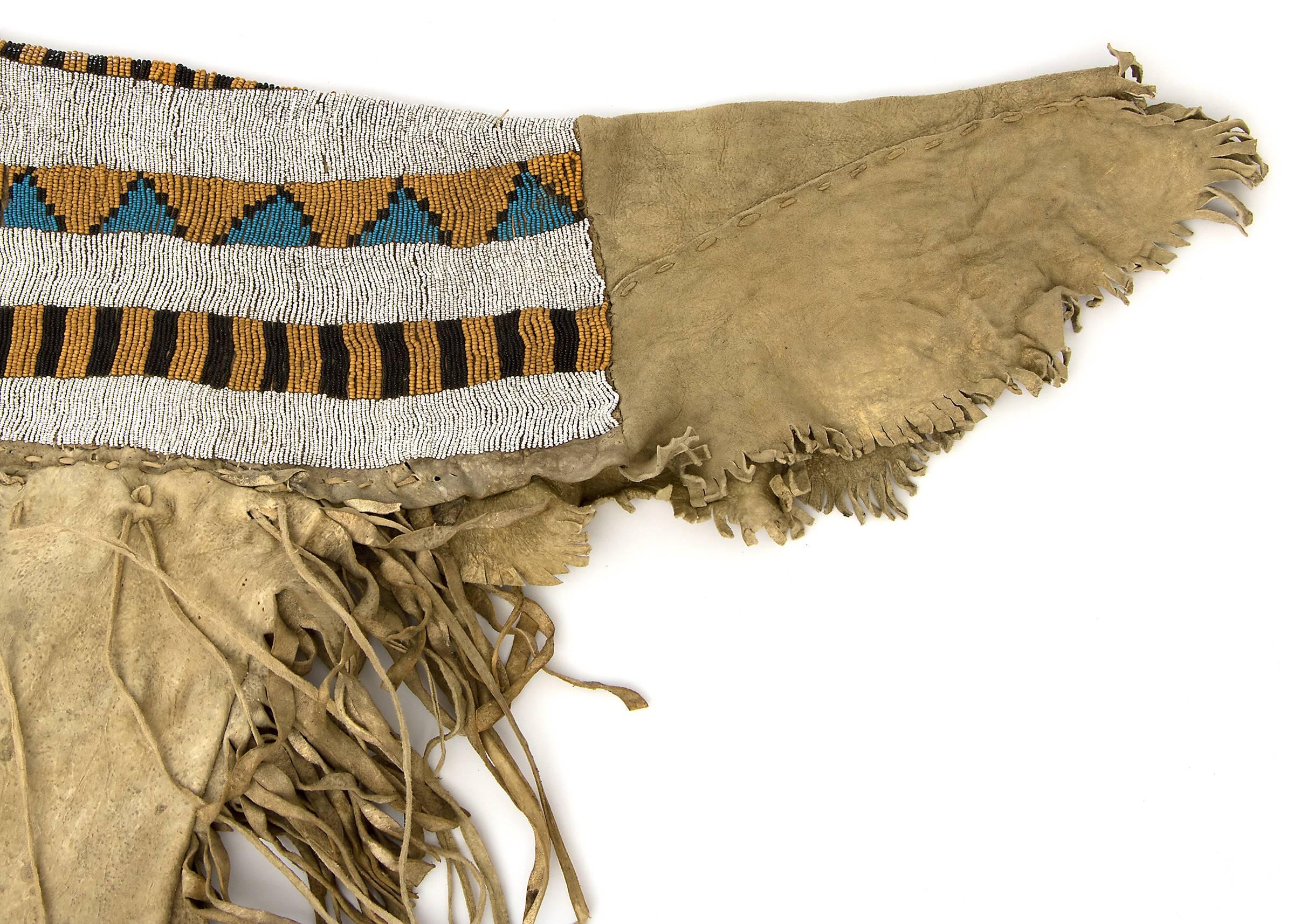 Hide Classic Period Native American Beaded Dress, Blackfeet ‘Plains’, circa 1860