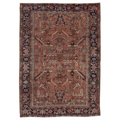 Classic Persian Heriz Carpet with Allover Field