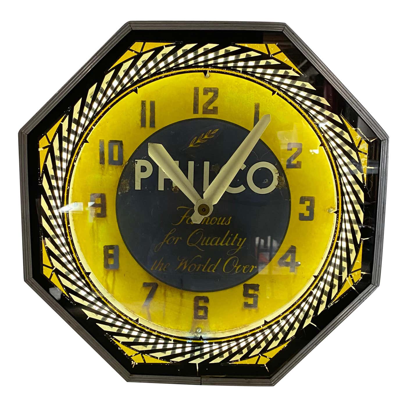 Lima Clock Classic Philco Neon Spinner Clock, Neon Products / Lima Ohio at 1stDibs ...