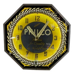 Vintage Classic Philco Neon Spinner Clock, Neon Products / Lima Ohio