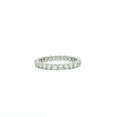 Classic Platinum 1.16ctw Round Diamond Eternity Stack Wedding Band Ring