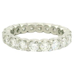 Classic Platinum 2ctw Round Cut Diamond Wedding Stack Eternity Band Ring