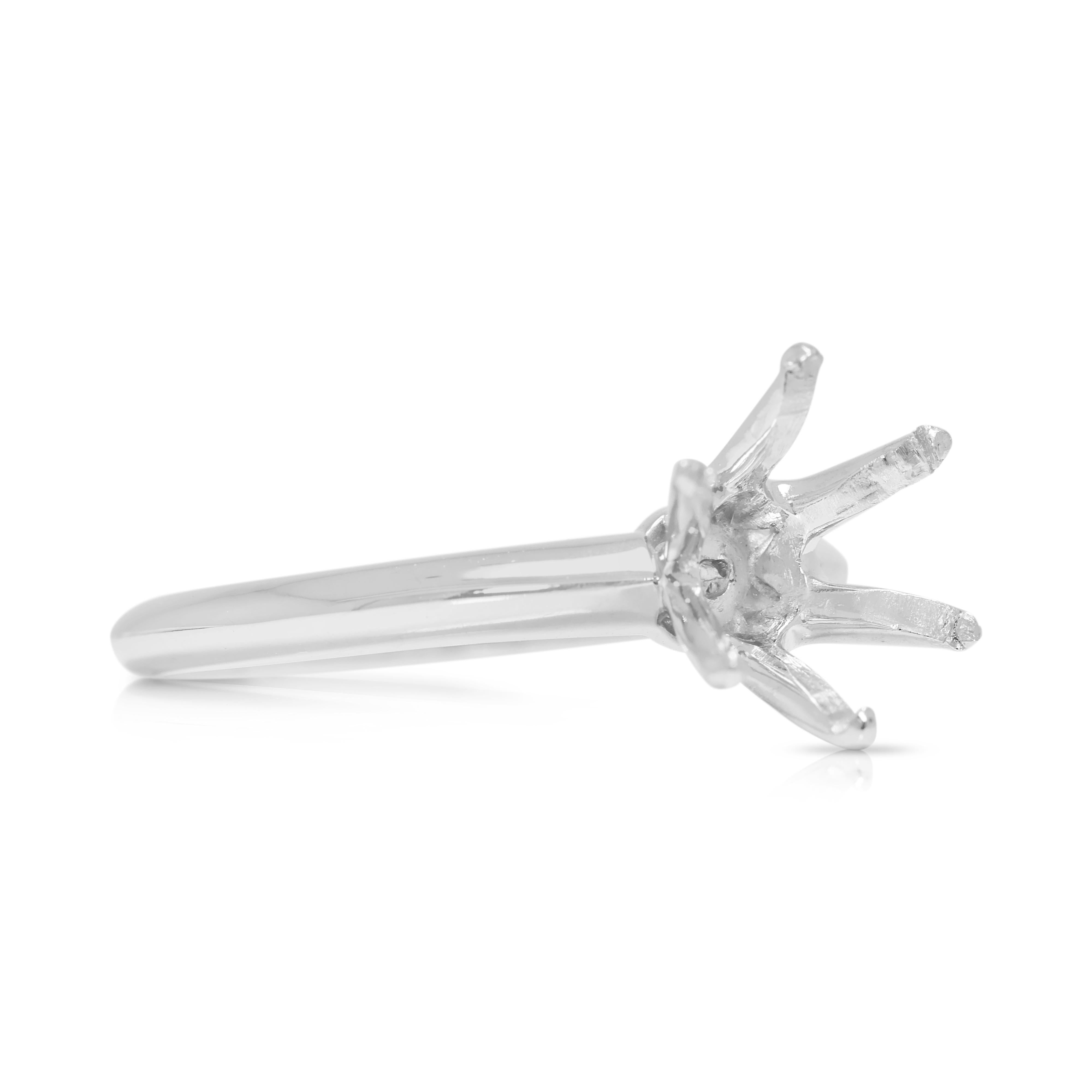 Classic Platinum 950 Tiffany & Co. Incastonatura dell'anello In condizioni ottime in vendita a רמת גן, IL