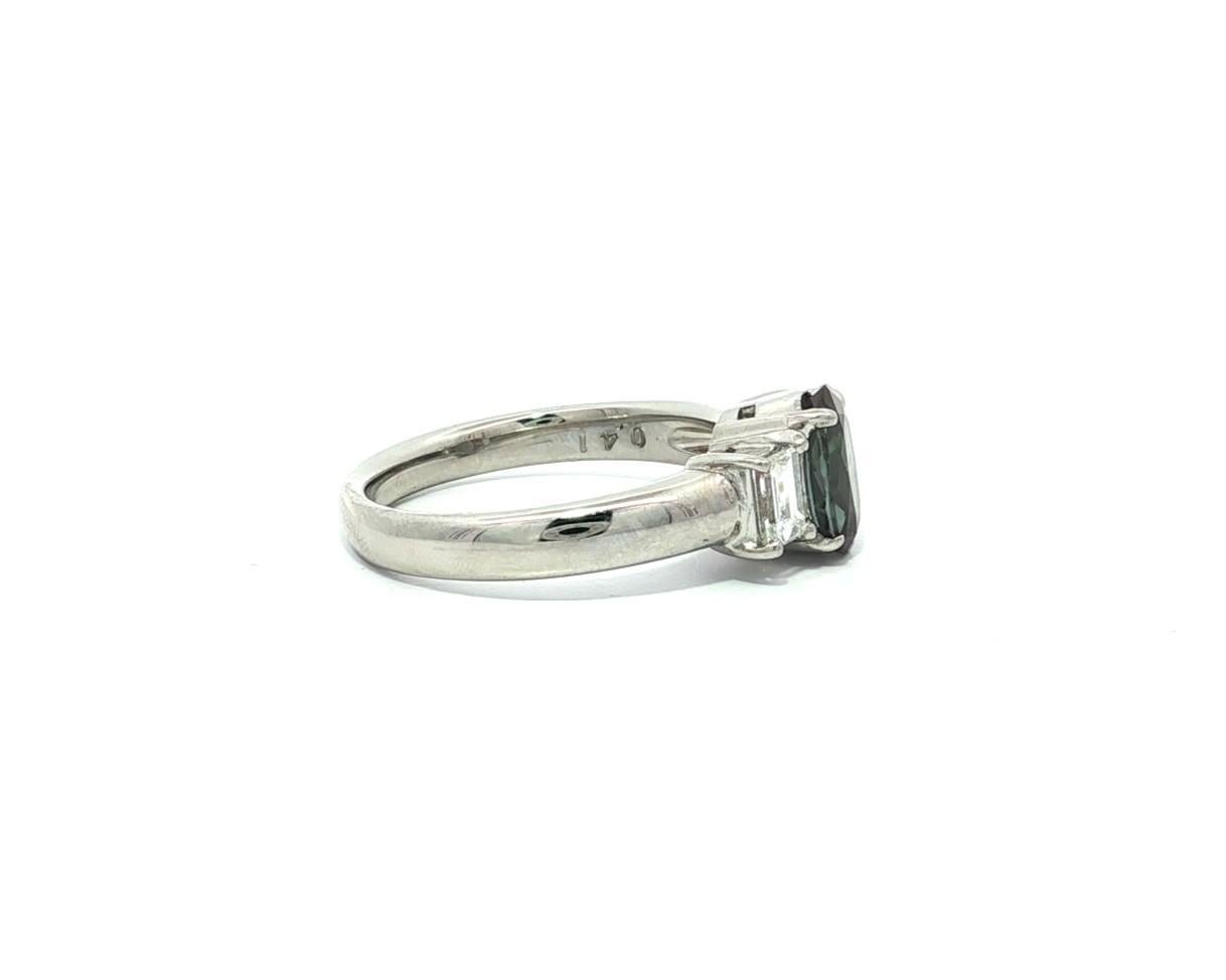 Bague classique en platine GIA 1.58ctw Top Color Change Diamond Alexandrite Accents en vente 7