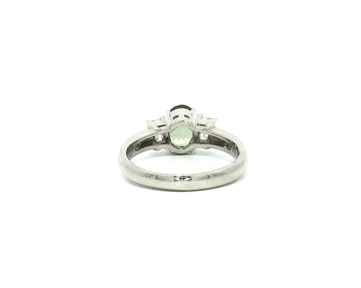 Bague classique en platine GIA 1.58ctw Top Color Change Diamond Alexandrite Accents en vente 2