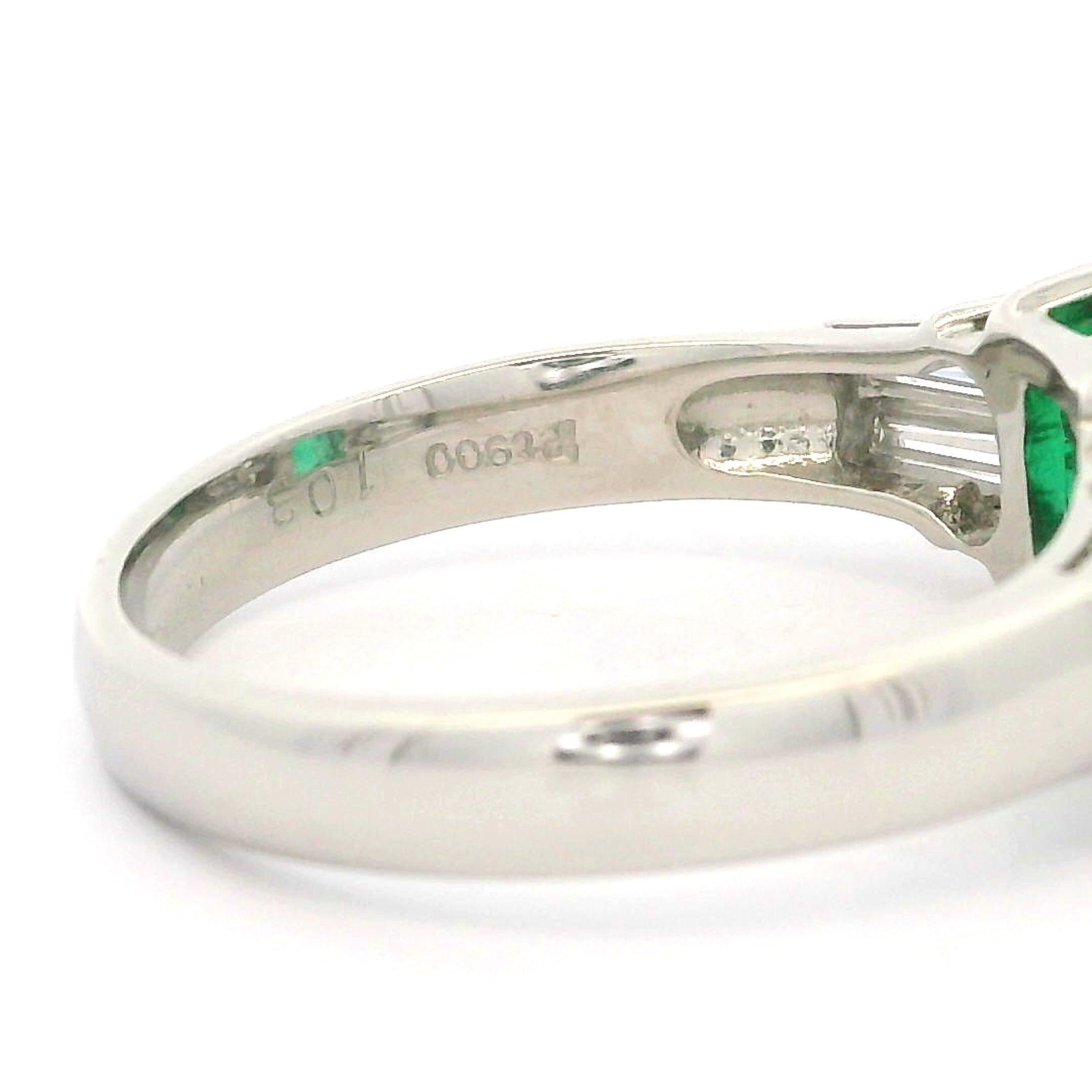 Classic Platin GIA 1,5ctw achteckigen kolumbianischen Smaragd w / Diamant Timeless Ring im Angebot 3