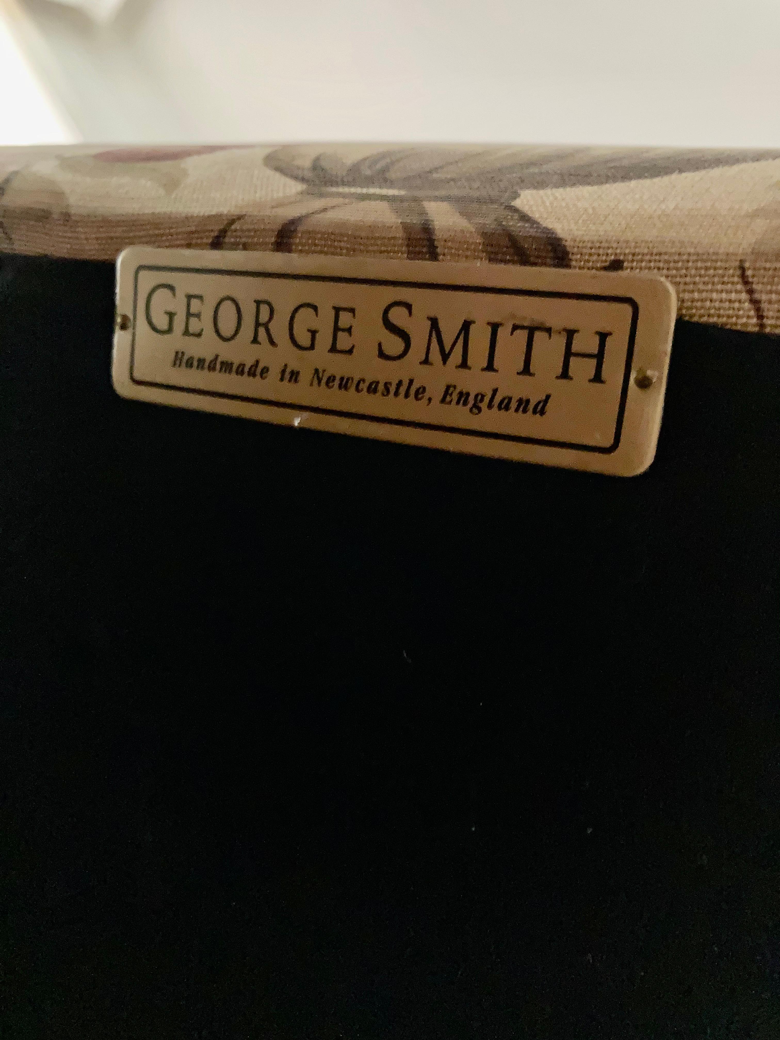 Classic Plush George Smith Signature Standard English Roll Arm Sofa 9