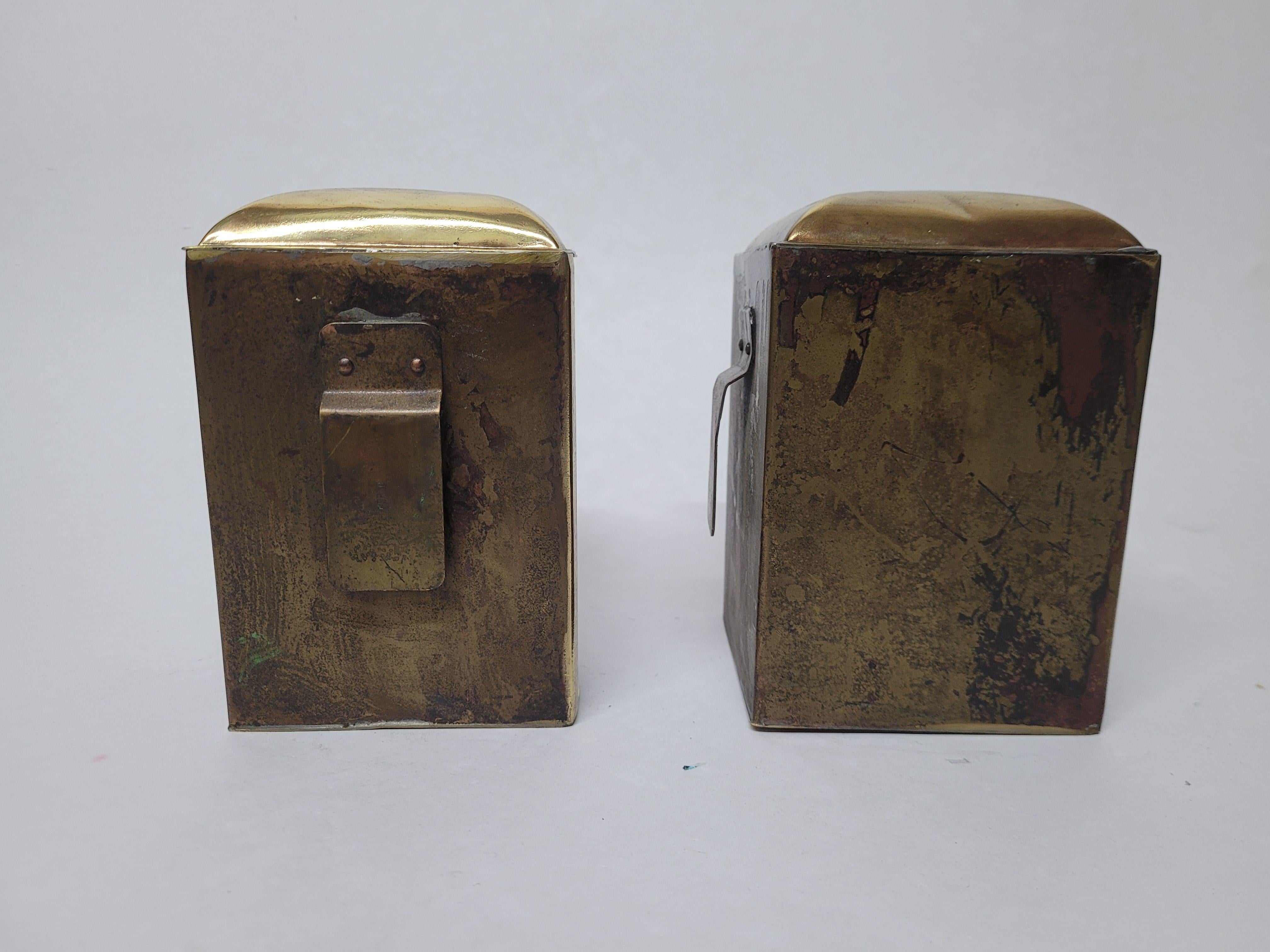 Mid-20th Century Classic Port and Starboard Motor Boat Lanterns For Sale