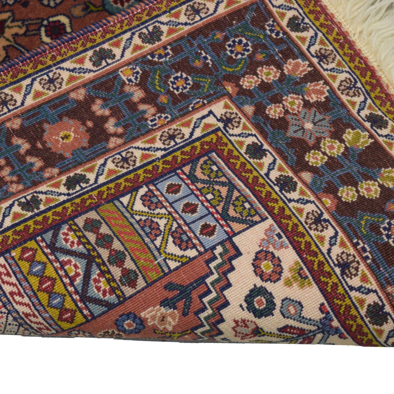 Persian Kashkouli Tribal Rug, Blue, Cream and Purple, 3' x 5' 1