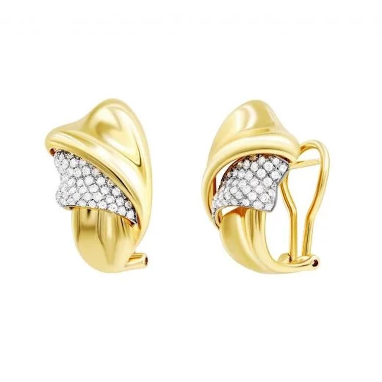 Klassische Quarz-Diamant-Ohrringe mit Hebelverschluss aus 14K Gelbgold für Sie (Rosenschliff) im Angebot