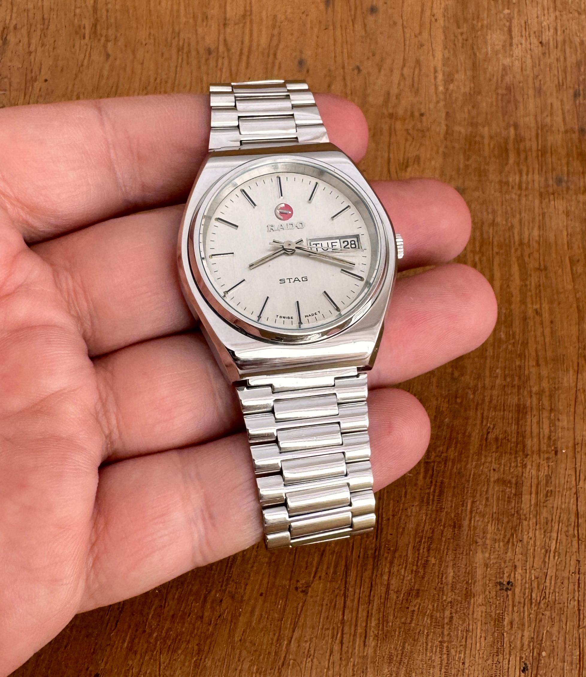 Classic RADO Stag Stainless Steel Automatic Day / Date Watch For Sale 3