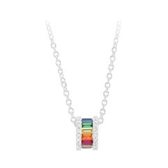 Classic Rainbow Silver Necklace
