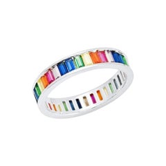 Classic Rainbow Silver Ring