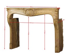 Classic Regency Fireplace Surround In French Honey Color Hard Stone 18th Century