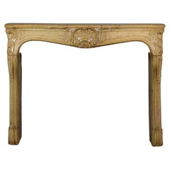 Antique Classic Regency Fireplace Surround In French Honey Color Hard Stone 18th Century