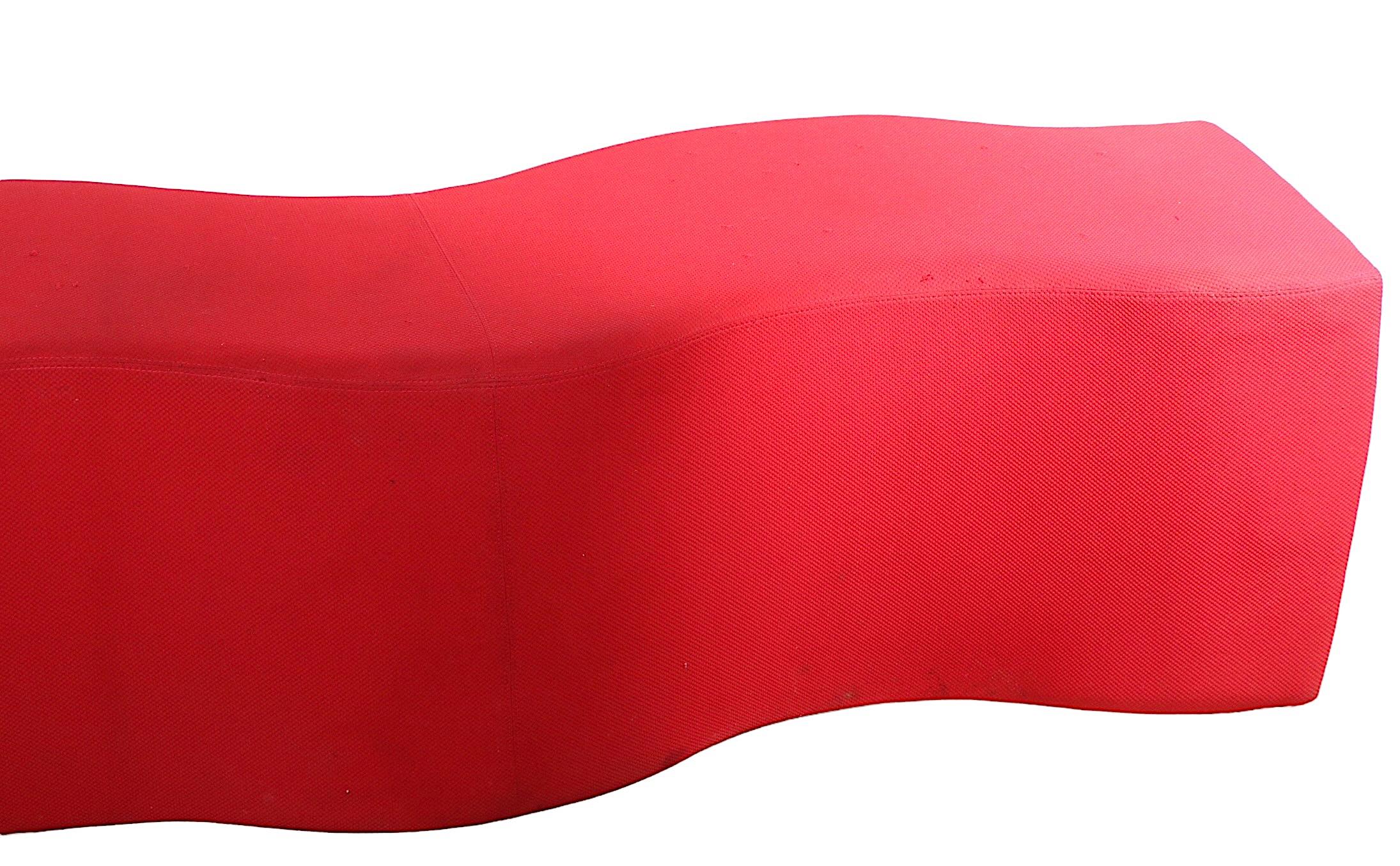 Classic Ripple Wave Bench by Laurinda Spear for Brayton International Ca. 1970's For Sale 4