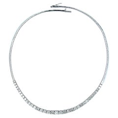 Collana Classic Rivière con diamanti in oro bianco 18 carati di Bucherer