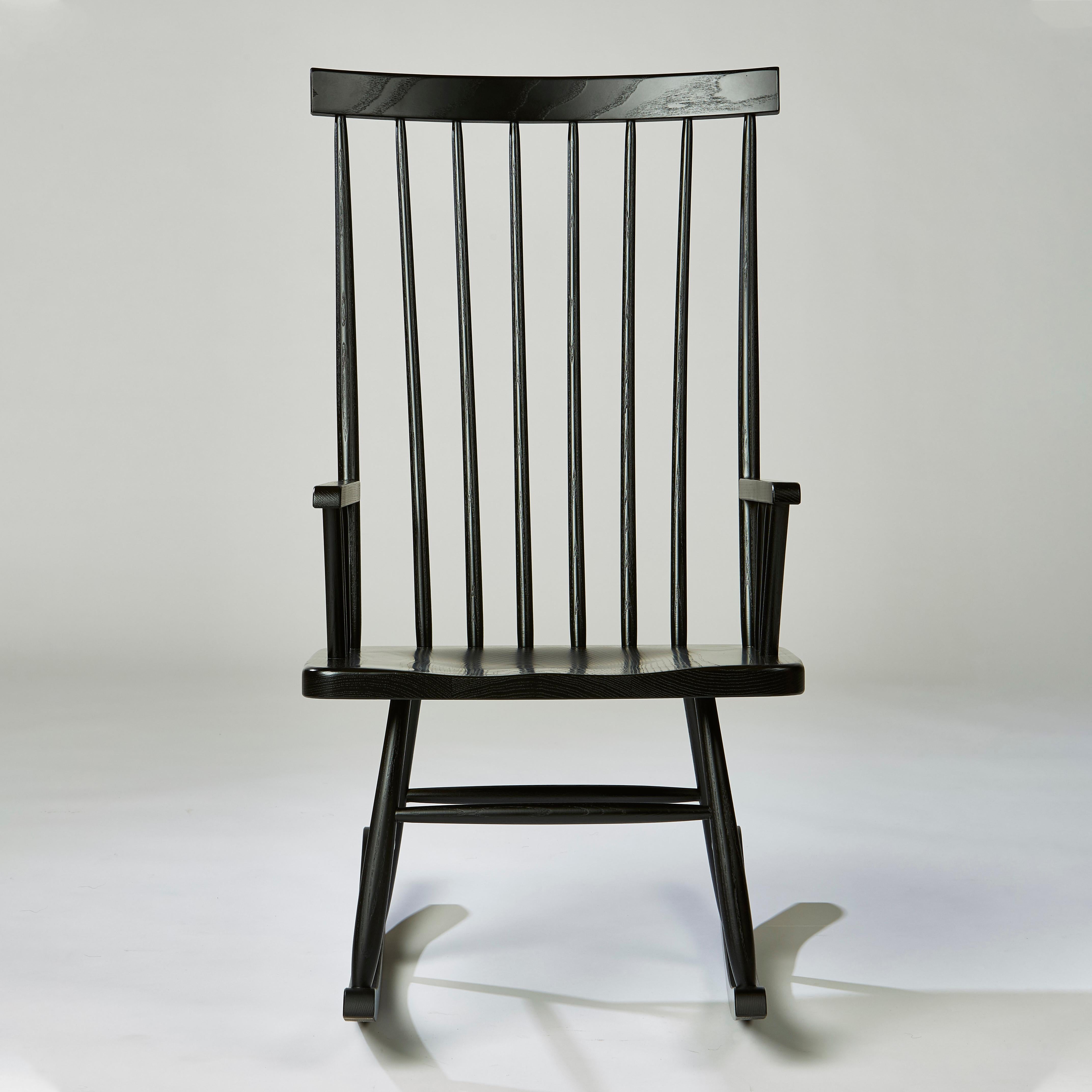 American Classic Rocking Chair in Ebonized Ash by Mel Smilow For Sale