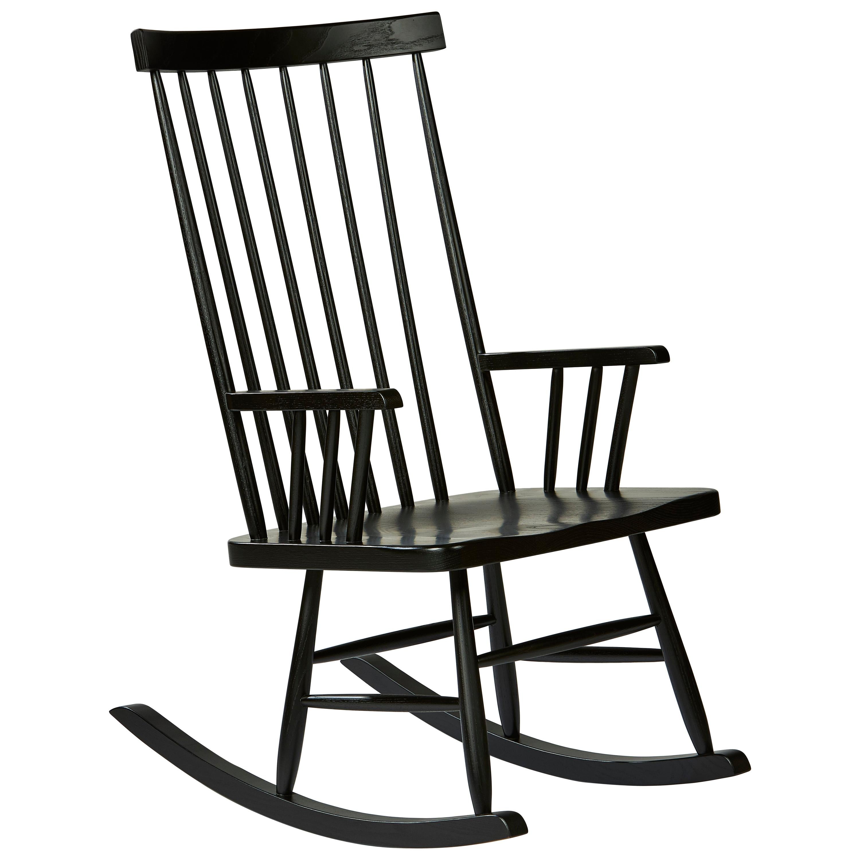 Classic Rocking Chair in Ebonized Ash by Mel Smilow For Sale