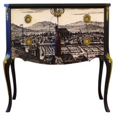 Classic Rococo Style Chests with 17th Century Style Print