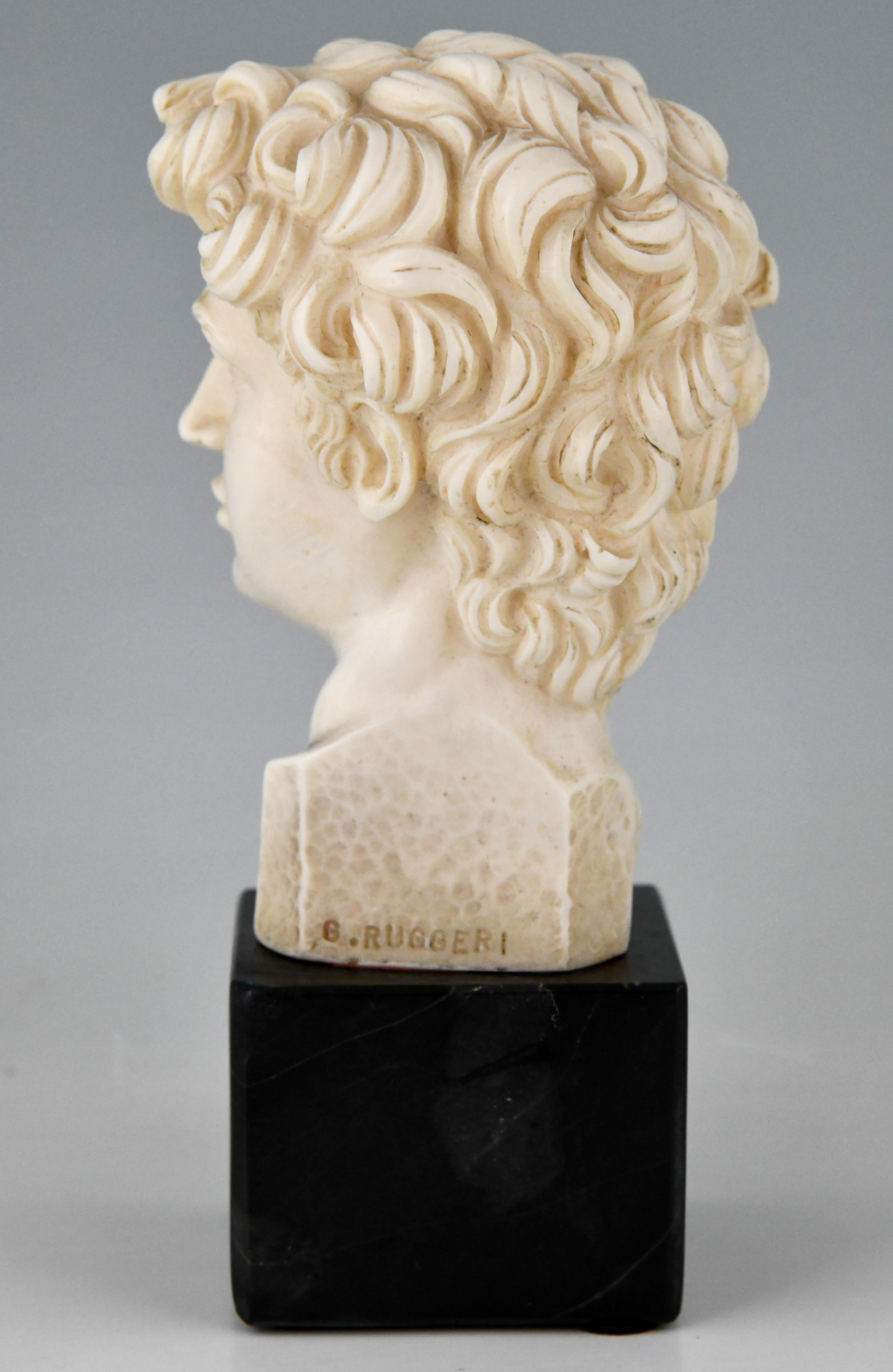 Klassische römische Skulptur Büste von David von Ruggeri Italien (Italienisch)