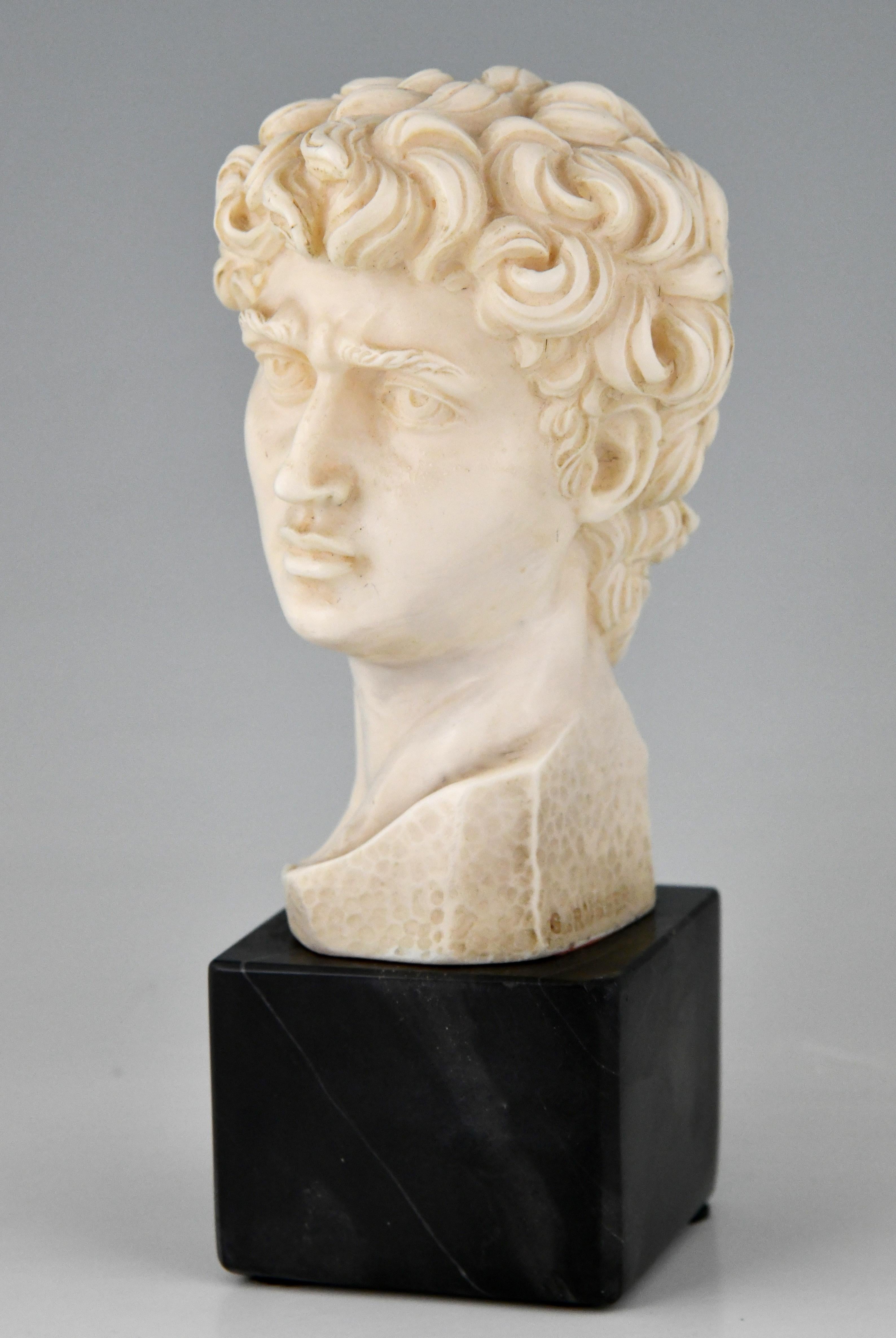 Klassische römische Skulptur Büste von David von Ruggeri Italien (20. Jahrhundert)