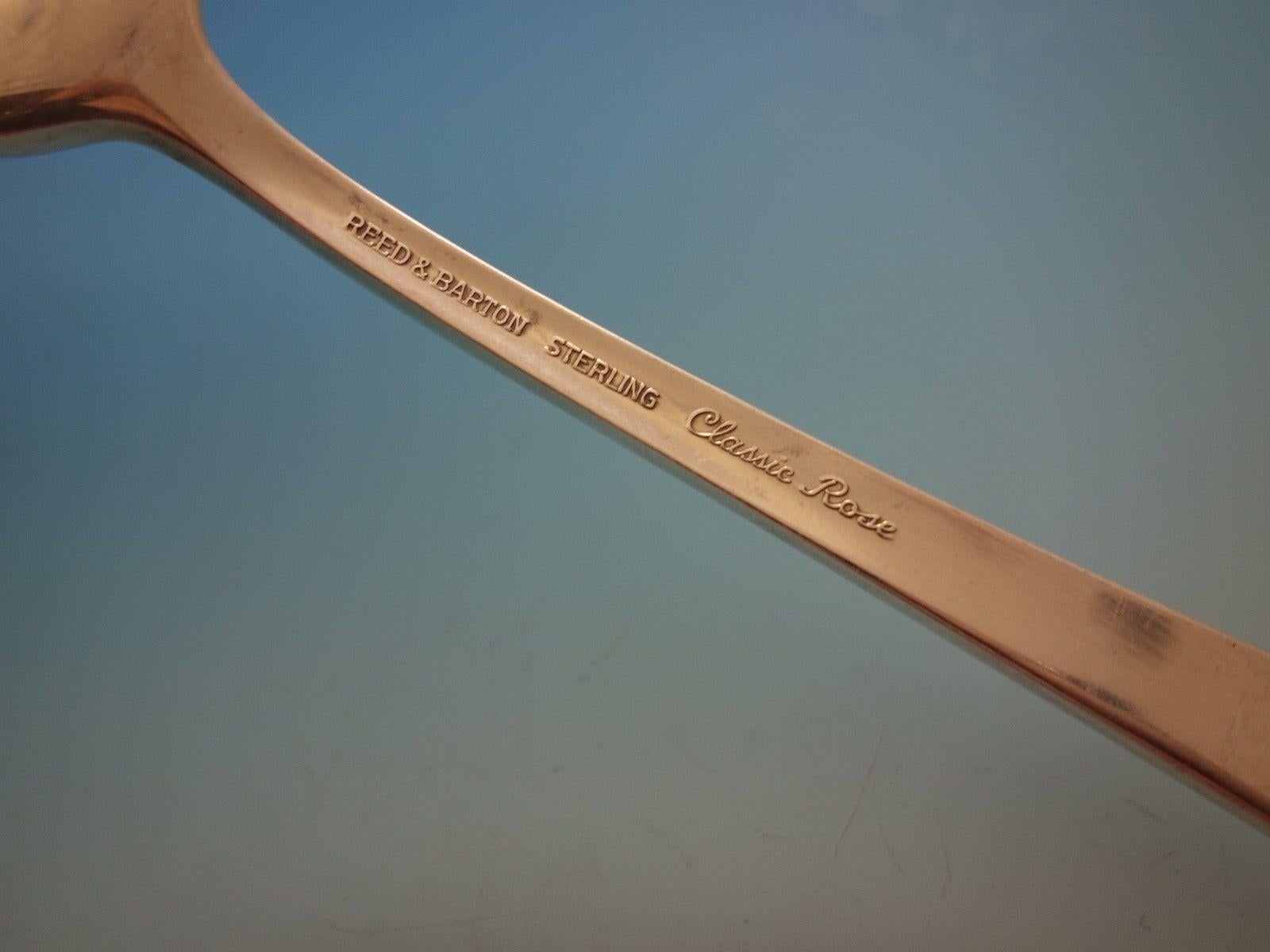 Argent sterling Ensemble de couverts en argent sterling Classic Rose par Reed and Barton 8 personnes 42 pièces en vente