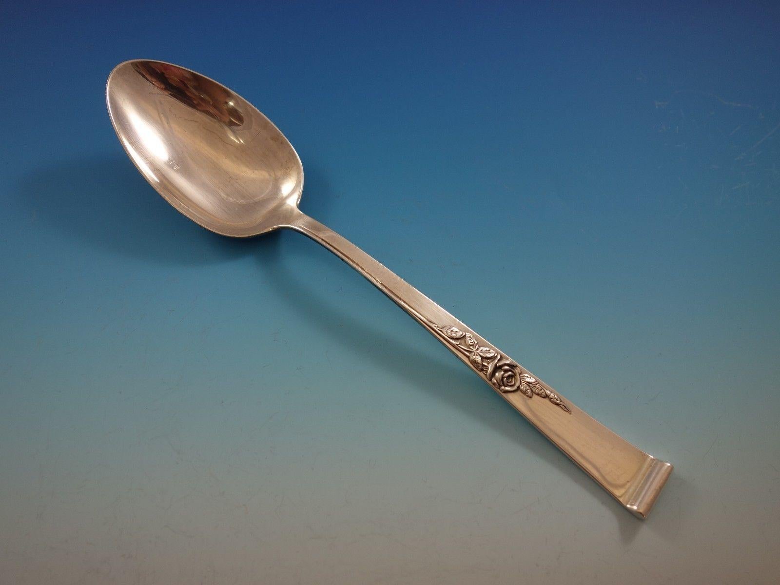Ensemble de couverts en argent sterling Classic Rose par Reed and Barton 8 personnes 42 pièces en vente 1