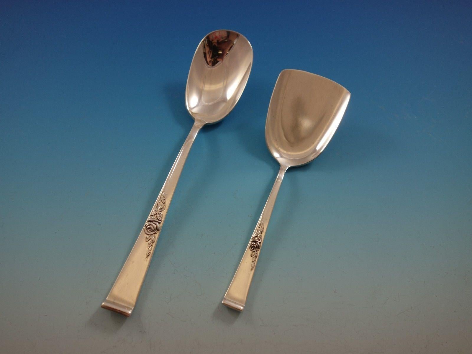 Ensemble de couverts en argent sterling Classic Rose par Reed and Barton 8 personnes 42 pièces en vente 4