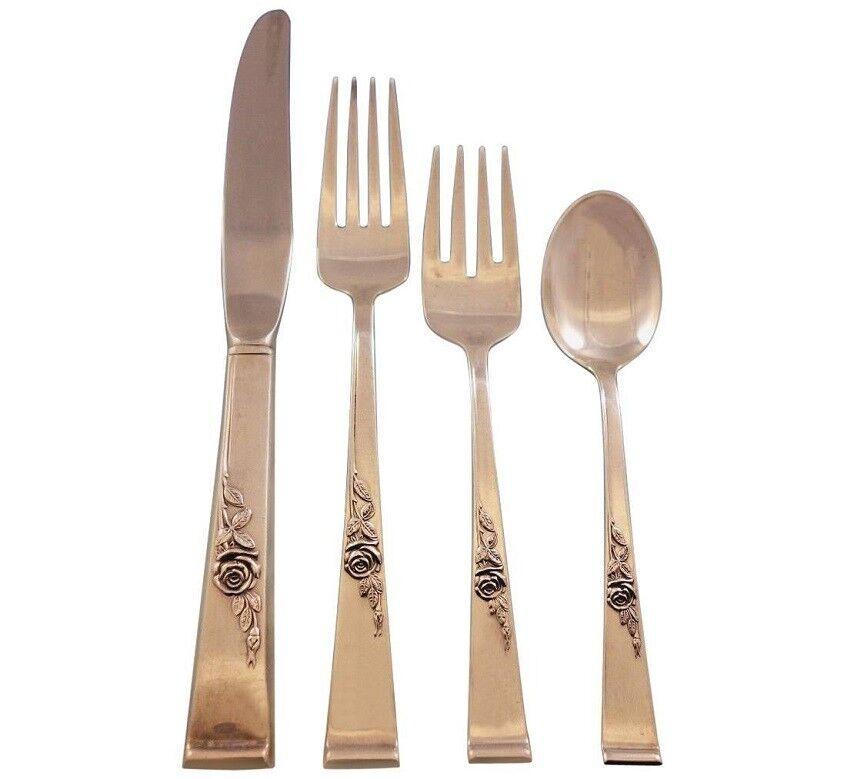 Classic Rose by Reed & Barton Sterling Silver Flatware Service 12 Set 48 pieces en vente 1