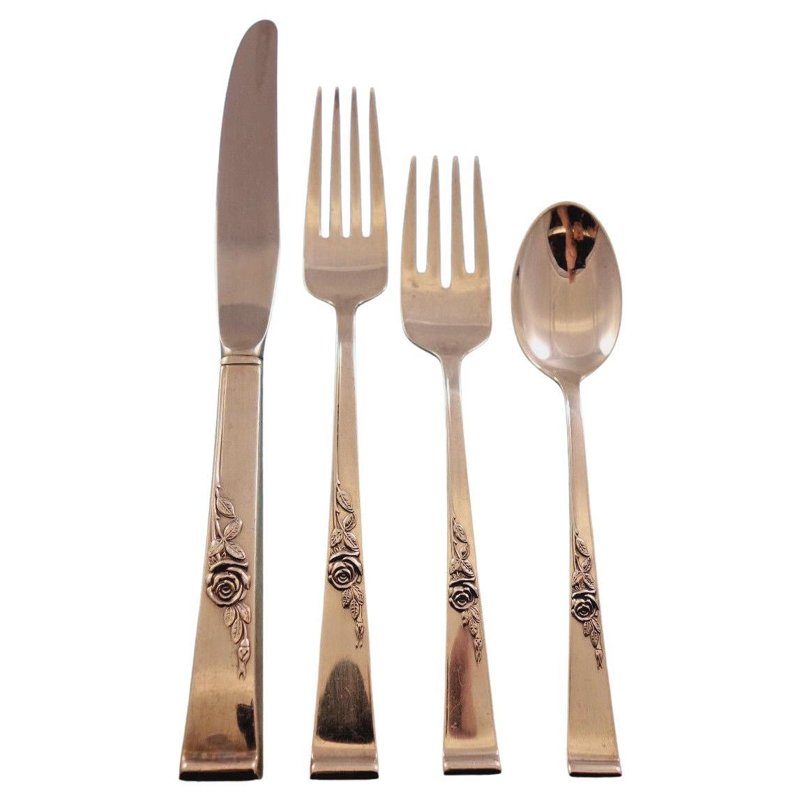 Classic Rose by Reed & Barton Sterling Silver Flatware Service 12 Set 48 pieces