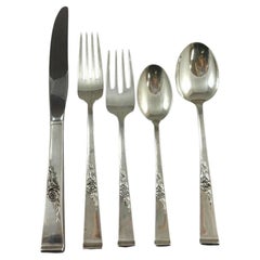 Klassisches Sterlingsilber-Besteck "Classic Rose" von Reed & Barton, 66 Teile