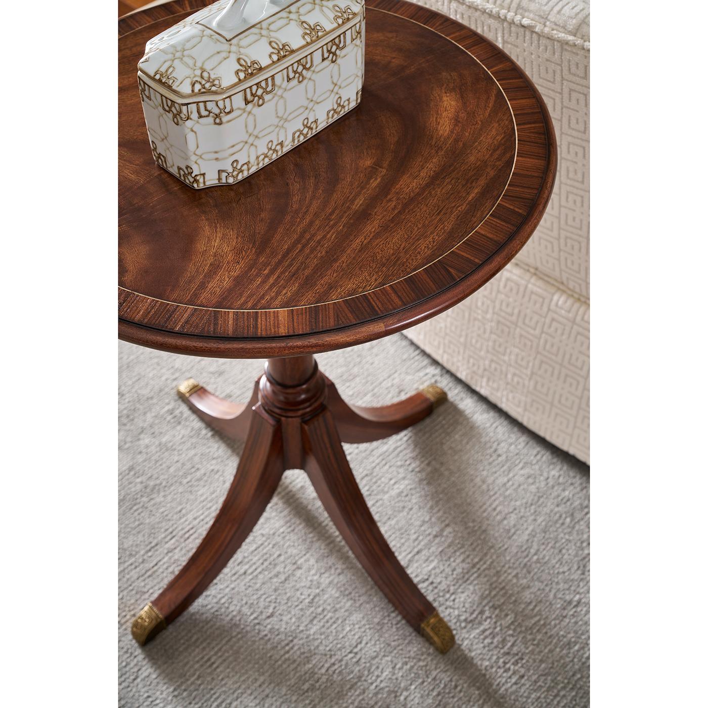 Contemporary Classic Round Accent Table For Sale