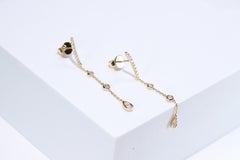Classic Round-Cut White Diamond 14k Yellow Gold Earring
